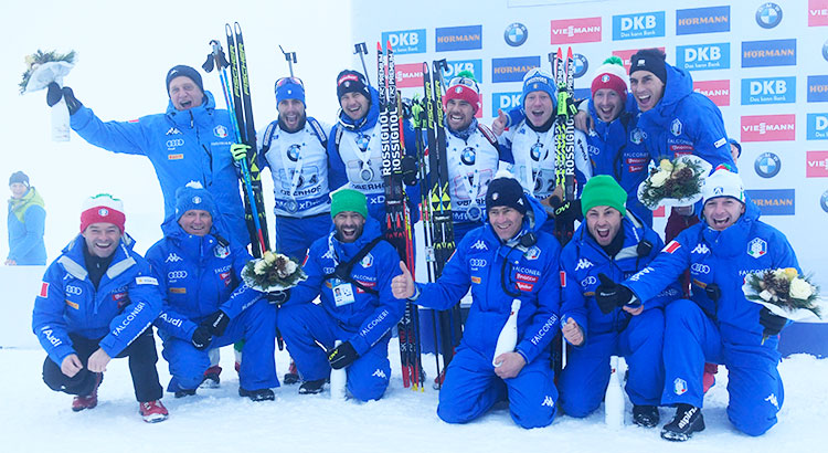 COPPA DEL MONDO DI BIATHLON: AD OBERHOLF GLI AZZURRI COLGONO DUE ARGENTI